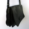 Zwart leren vintage tasje - Afbeelding 2