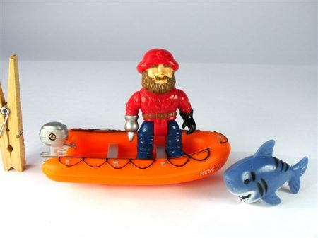 Piraat met rubberboot