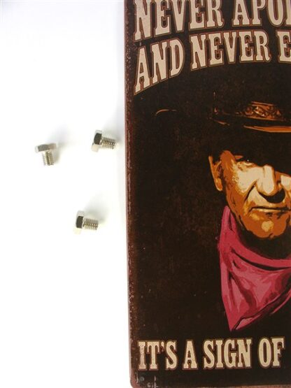 Stoer magneetbord met "John Wayne'