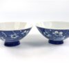 2 kommetjes blauw wit bloemen