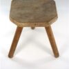 Vintage houten kruk driepoot