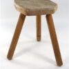 Vintage houten kruk driepoot