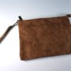 Clutch met schouderband bruin
