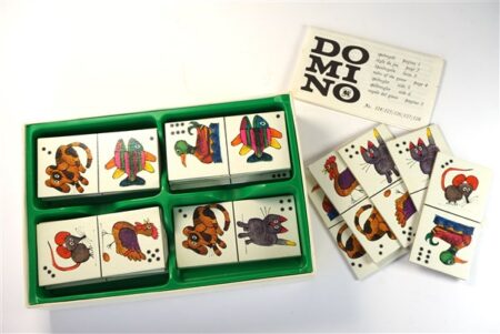 Vintage domino dieren