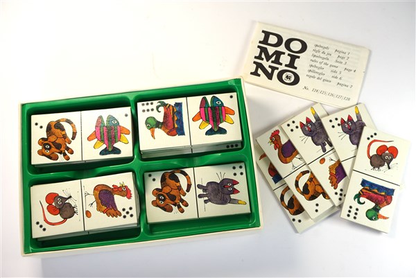 Vintage domino dieren - Oplage