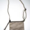 Clutch met schouderband - olifantgrijs