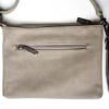 Clutch met schouderband - olifantgrijs