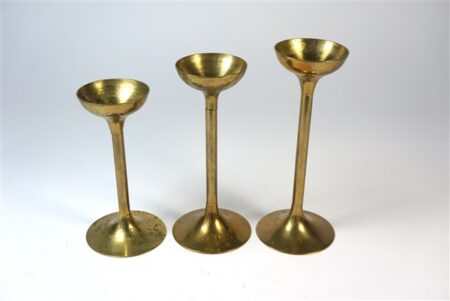 3 messing kandelaars