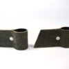 Hout + leren kandelaar