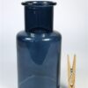 Blauw glazen vaas