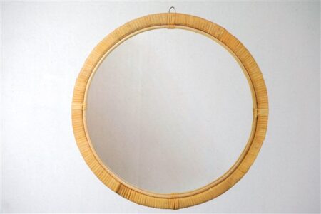 Rotan / bamboe spiegel