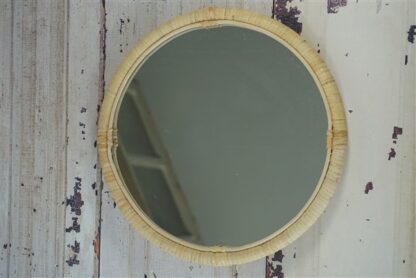 Rotan / bamboe spiegel