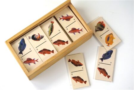 Dominoes - houten spel met vissen