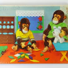 Vintage puzzel apen