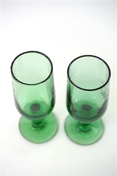 2 groene glaasjes