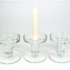 Set glazen kandelaars