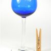 Blauw wijnglas