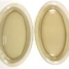 Ovale rookglas schaaltjes, set van drie. Arcoroc