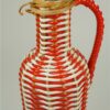 Vintage wijnfles, geweven plastic, wicker bottle