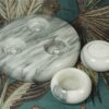 Marmeren waxinelicht houders