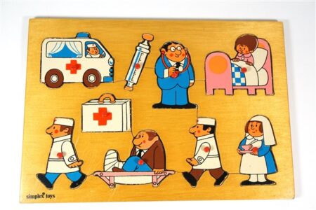 Vintage puzzel ziekenhuis