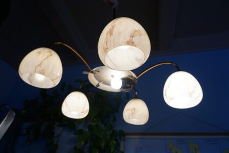 Vintage hanglamp/kroonluchter - art deco