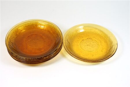 Glazen vintage schotels amber
