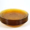 Glazen vintage schotels amber