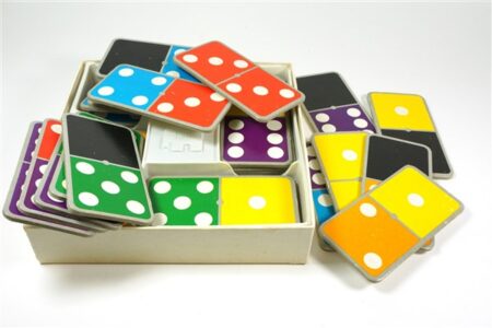Vintage color domino