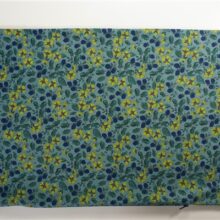 Blauw / gele bloemetjes 40 x 60 cm