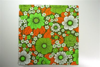 Bloemen groen/oranje 50 x 50 cm