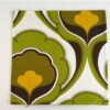 Vintage bloem groen 48 x 48 cm