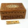 2 houten bewerkte doosjes