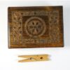 2 houten bewerkte doosjes