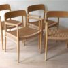 Vintage eetkamerstoelen model 56 Niels Otto Moller