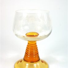 Wijnglas - amber voet