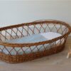 Vintage rotan (reis) wieg baleinen