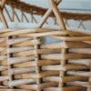 Vintage rotan (reis) wieg baleinen
