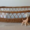 Vintage rotan (reis) wieg baleinen