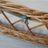 Vintage rotan (reis) wieg baleinen