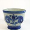 Aardewerken bloempot blauw / grijs