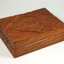 Vintage houten doos, bewerkt