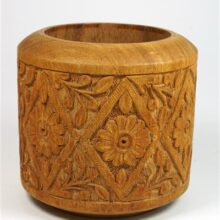 Vintage houten potje, bewerkt