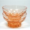 2 roze vintage persglas schaaltjes