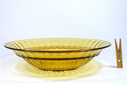 Vintage glazen schaal amber