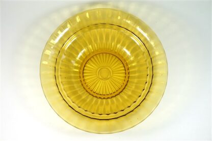 Vintage glazen schaal amber