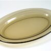 Vintage schaal ovaal, rookglas Arcoroc