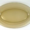 Vintage schaal ovaal, rookglas Arcoroc