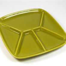 Vintage groen fondue / vakjes bord