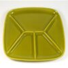 Vintage groen fondue / vakjes bord